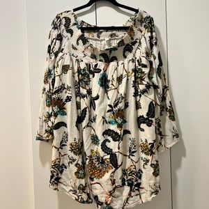 Chic White Dress with Colorful Floral Print from BP